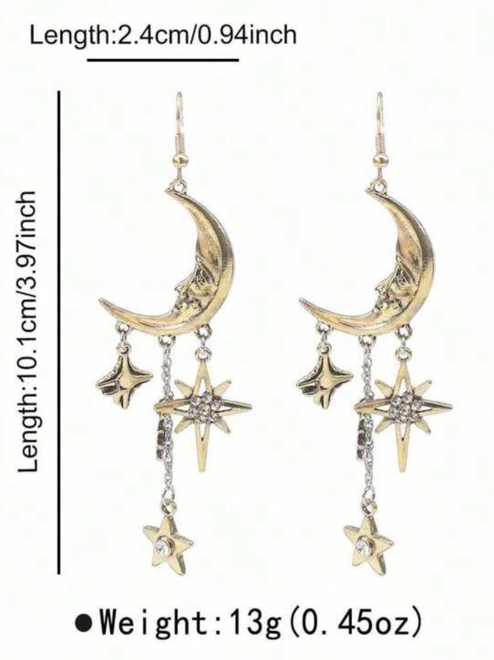 Luxury Sun & Moon Statement Necklace and Earring Set - Picture 6 of 8